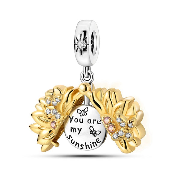 925 Silver Copper Plated Plant Daisy Avocado Sunflower Pendant Jewelry With Dripping Oil Design