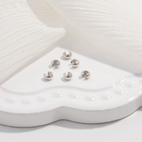 925 Silver Crescent And C Shape Wrap Buckle Jewelry Material With Electroplating