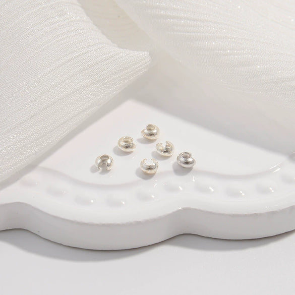 925 Silver Crescent And C Shape Wrap Buckle Jewelry Material With Electroplating