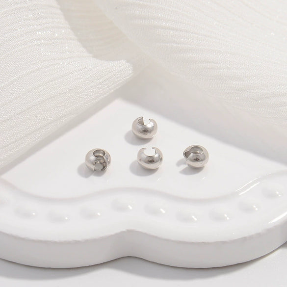 925 Silver Crescent And C Shape Wrap Buckle Jewelry Material With Electroplating