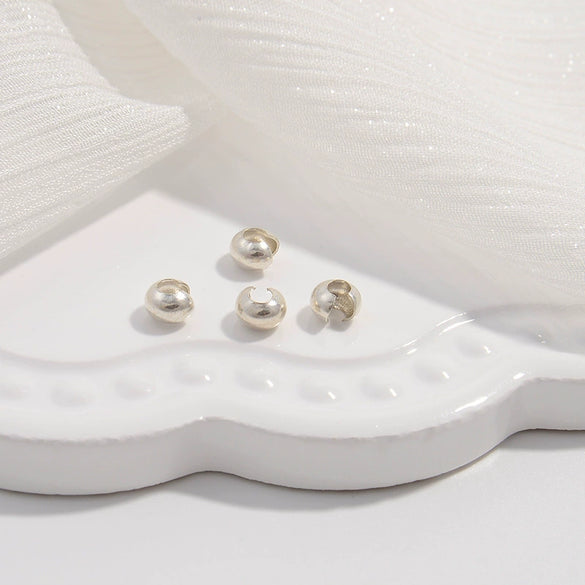 925 Silver Crescent And C Shape Wrap Buckle Jewelry Material With Electroplating