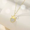 Silver Crown Love Necklace Women's 925 Silver Geometric Diamond Design