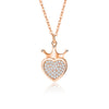 Silver Crown Love Necklace Women's 925 Silver Geometric Diamond Design