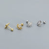 Silver Drop Shape Electroplated Zircon Women's Earrings
