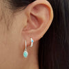 925 Silver Drop Shape Retro Light Luxury Enamel Electroplated Earrings And Ring Set
