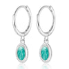 925 Silver Drop Shape Retro Light Luxury Enamel Electroplated Earrings And Ring Set
