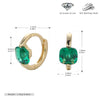 Silver Ear Buckle Zircon Earrings Geometric Electroplated For Women