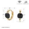 Silver Ear Buckle Zircon Earrings Geometric Electroplated For Women