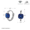 Silver Ear Buckle Zircon Earrings Geometric Electroplated For Women