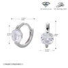 Silver Ear Buckle Zircon Earrings Geometric Electroplated For Women