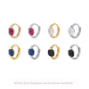 Silver Ear Buckle Zircon Earrings Geometric Electroplated For Women