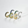 925 Silver Ear Clip Earrings Without Ear Holes For Boys And Girls Circle Electroplated Geometric Earrings