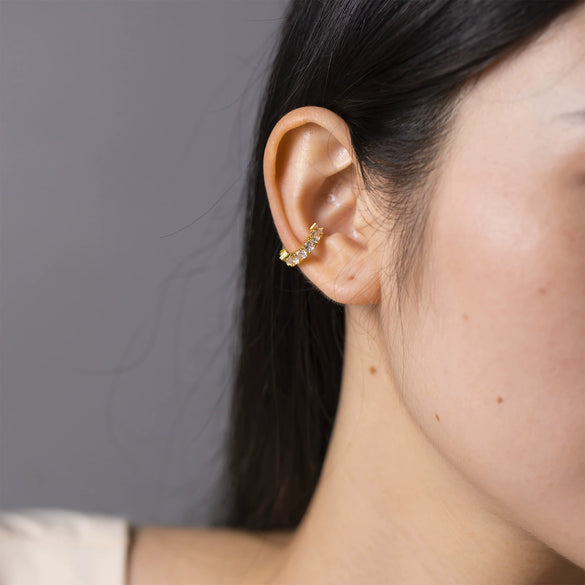 925 Silver Ear Clip Earrings Without Ear Holes For Boys And Girls Circle Electroplated Geometric Earrings