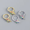 Silver Ear Jewelry Exaggerated Eightpointed Star Geometric Electroplated Earrings S925 Sterling Silver