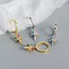 Silver Ear Jewelry Exaggerated Eightpointed Star Geometric Electroplated Earrings S925 Sterling Silver