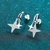 925 Silver Earrings With Star Design And Electroplating Process