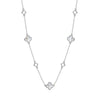 Silver Electroplated Four Leaf Clover Flower Double Layer Anklet For Women