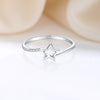 Silver Fivepointed Star Ring Women's Simple Design Electroplated