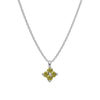 925 Silver Flower Pendant Clavicle Chain Necklace For Women Electroplated