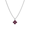 925 Silver Flower Pendant Clavicle Chain Necklace For Women Electroplated