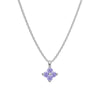 925 Silver Flower Pendant Clavicle Chain Necklace For Women Electroplated