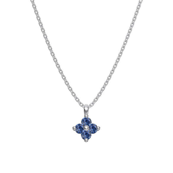 925 Silver Flower Pendant Clavicle Chain Necklace For Women Electroplated