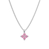 925 Silver Flower Pendant Clavicle Chain Necklace For Women Electroplated