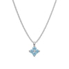 925 Silver Flower Pendant Clavicle Chain Necklace For Women Electroplated