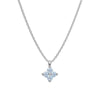 925 Silver Flower Pendant Clavicle Chain Necklace For Women Electroplated
