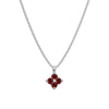 925 Silver Flower Pendant Clavicle Chain Necklace For Women Electroplated