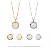 Silver Freshwater Pearl Pendant Clavicle Chain And Earrings For Women Electroplating Princess Style