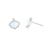 Silver 925 Fritillaria Shaped Women's High End Natural Style Earrings With Electroplating