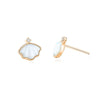 Silver 925 Fritillaria Shaped Women's High End Natural Style Earrings With Electroplating