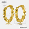 Silver Geometric Ball Earrings Electroplated For Women