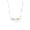 Silver Geometric Diamond Ring Pendant Necklace For Women