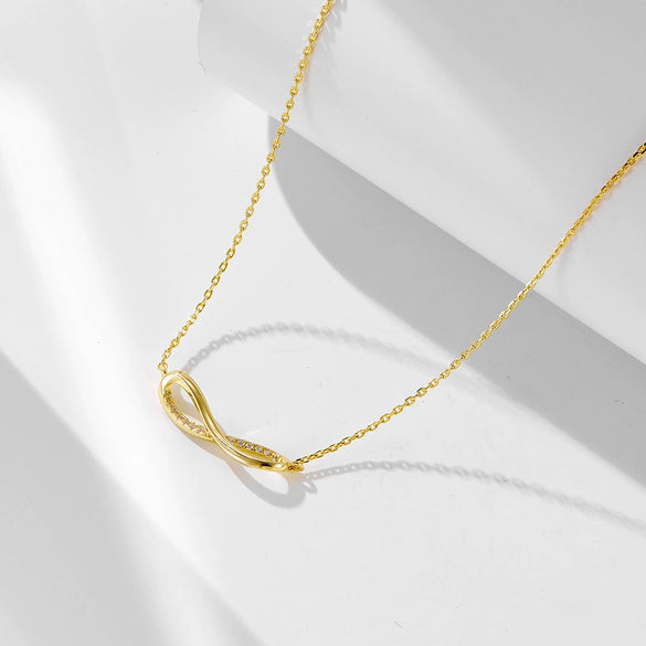 Silver Geometric Diamond Ring Pendant Necklace For Women