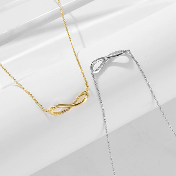 Silver Geometric Diamond Ring Pendant Necklace For Women