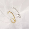 Silver Geometric Electroplated Hanging Ear Buckle And Stud Earrings