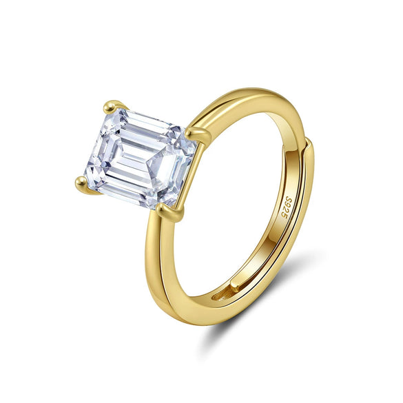 Silver Geometric Fashion Ring Electroplated 925 Silver