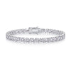 925 Silver Geometric Figureeight Clasp Fullinlaid Women's Bracelet Set With Diamonds Synthetic Carbon Silicon Stone Fashion Light Luxury Highend