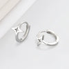 Silver 925 Geometric Flash Star Earrings For Women With Electroplating