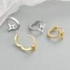 Silver 925 Geometric Flash Star Earrings For Women With Electroplating