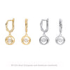 925 Silver Geometric Joker Inlaid Pendant Earrings For Women With Electroplating