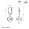 925 Silver Geometric Joker Inlaid Pendant Earrings For Women With Electroplating