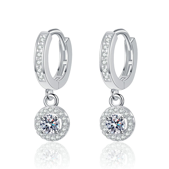 Silver 925 Geometric Light Luxury Style Electroplated Earrings