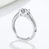 Silver Geometric M Letter Open Ring For Women With Electroplating Treatment