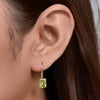 Silver Geometric Square Zircon Earrings For Women