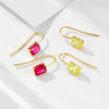 Silver Geometric Square Zircon Earrings For Women