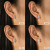 Silver Geometric Stud Earrings Electroplated For Men And Women