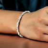 Silver Geometric Vintage Niche Design Electroplated Bracelet For Women